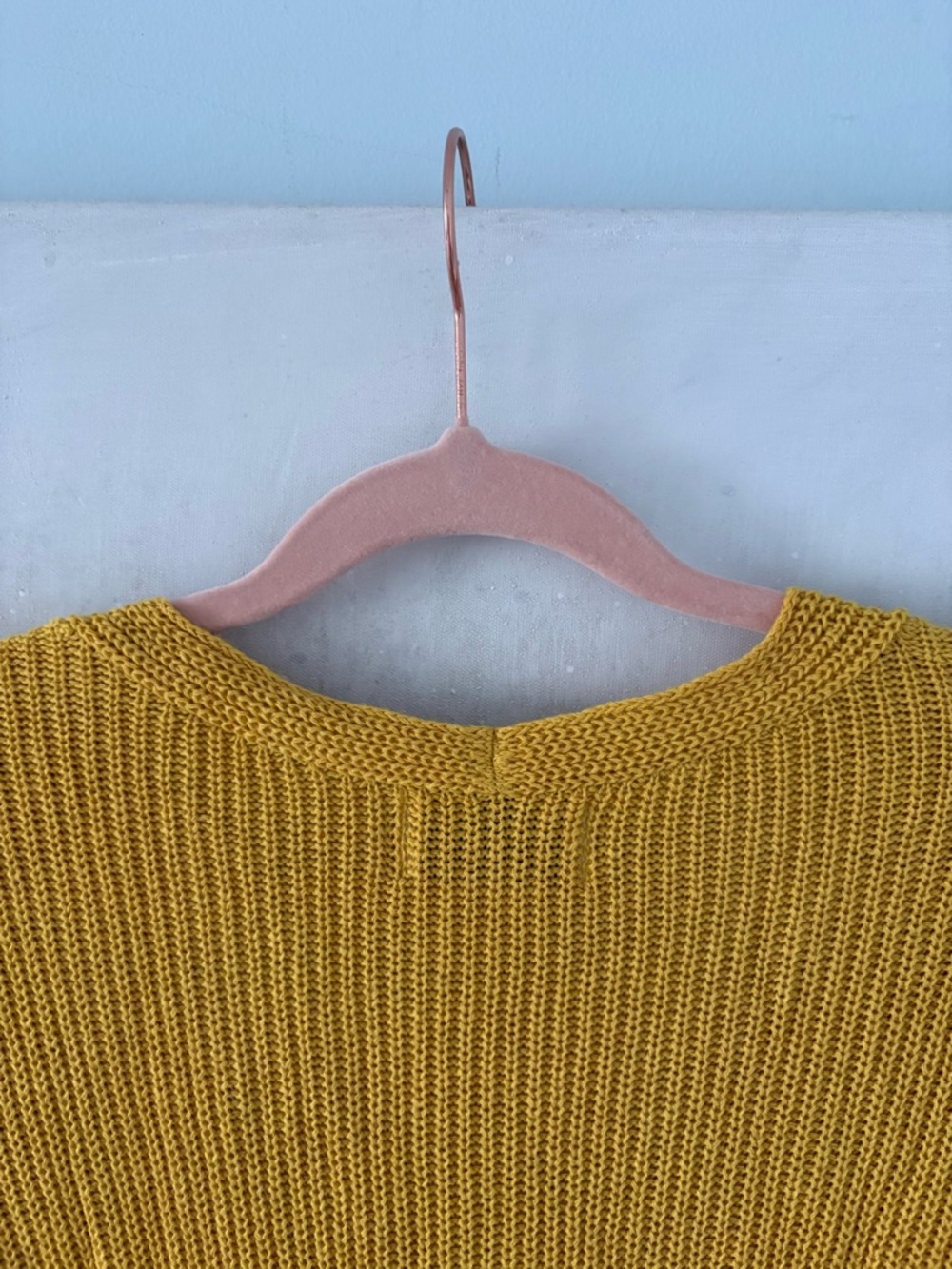 Old Navy Yellow Ribbed V-Neck Sweater (NWT) - Picture 12 of 16